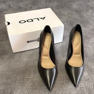 Sleek Aldo Black Pointed Heels